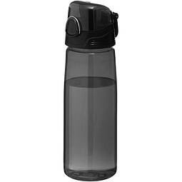 Capri Tritan Sportflasche, 700 ml, transparent schwarz
