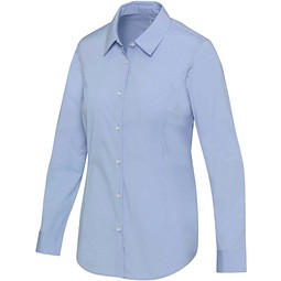 Carnelian 133 g/m² Popeline Bluse, hellblau, L
