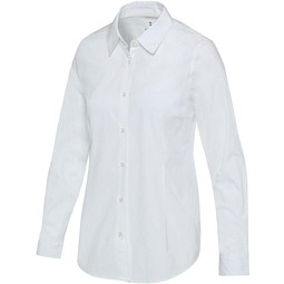 Carnelian 133 g/m² Popeline Bluse, weiss, M