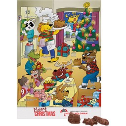 Classic Wand Adventskalender, Rätselmotiv, Querformat, Friedel Vollmilch-Schokotäfelchen , inkl. Druck