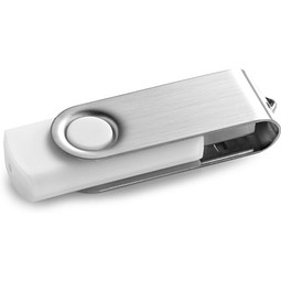 CLAUDIUS 16GB. USB-Stick mit Metallclip 16 GB, Weiß