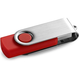 CLAUDIUS 4GB. USB-Stick 4 GB mit Metallclip, Rot