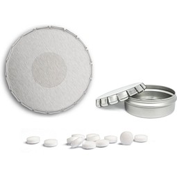 Clic Clac Box, 50 g, zuckerhaltige Pfefferminztabletten, blank, ohne Druck