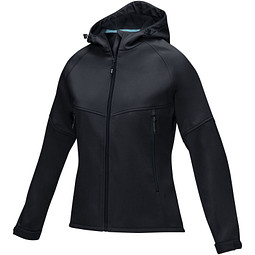 Coltan Softshelljacke aus recyceltem Material für Damen, schwarz, M