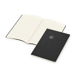 Geiger-Notes Notizbuch Copy-Book Creme A5 Bestseller, schwarz, inkl. Prägung schwarz