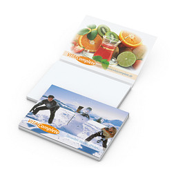 Geiger-Notes Cover Karton White Bestseller Haftnotizblock, 100 x 72 mm, inkl. Druck, Softcover matt