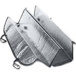 CRADLE. Sonnenschutz für Autos mit PE- und Aluminiumbeschichtung, Silber