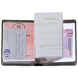 CREATIV-DESIGN Ausweistasche LefastoffOffenkantig, schwarz