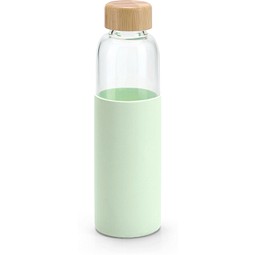 DAKAR. Flasche aus Bambus und Borosilikatglas 600 ml, Hellgrün
