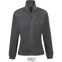 Damen Fleecejacke North, S, Grey Melange