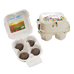 Das Grüne vom Ei, Flower-Ball Box, Sommerblumenmischung, 1-seit. Druck