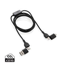 Datalock RCS recyceltes 60W Hacking-Schutzkabel, schwarz