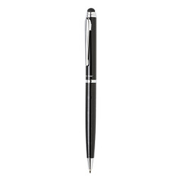 SWISS PEAK® Drehkugelschreiber Deluxe Stylus, blaue Mine, schwarz, silber