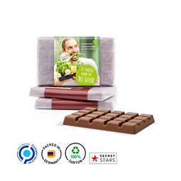 Design Schokolade in Pergaminpapier, inkl. Druck