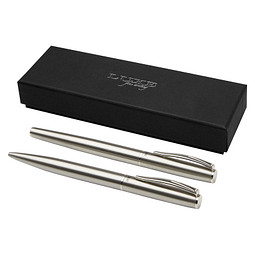 Didimis Kugelschreiber und Tintenroller aus recyceltem Edelstahl, silber