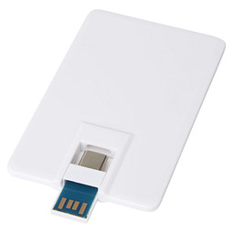 Duo slim 64 GB USB-Stick mit Typ-C und USB-A 3.0, weiss