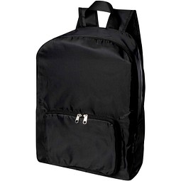 EcoFold faltbarer RPET Rucksack 15 L, schwarz