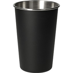 Edelstahlbecher Metallo, 500 ml, schwarz