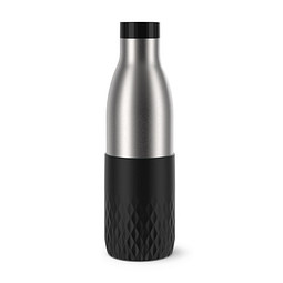 EMSA Trinkflasche Bludrop Sleeve, 700 ml, silber/schwarz.