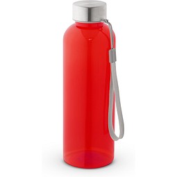 ENDERS M. Trinkflasche (600ml) aus recyceltem PET (100% rPET) mit glänzender transluzenter Oberfläche, Rot