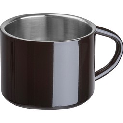 Espressotasse aus Edelstahl 60ml, schwarz