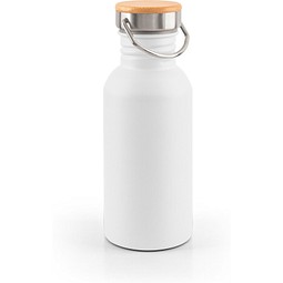 EWING. Edelstahlflasche (90 % recycelt) mit einwandiger Ausführung, Weiß