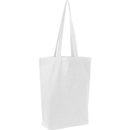 Fairtrade Baumwolltasche mit Bodenfalte PIOTR, weiß