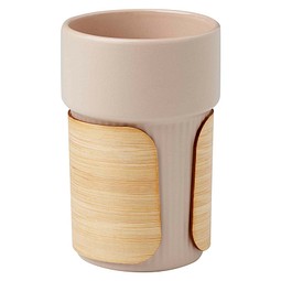 Fika 340 ml Becher mit Bambushülle, Oatmeal