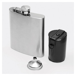 Flachmann-Set GENTLEMAN,schwarz, silber