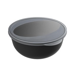 Food-Bowl ToGo, Classic, 1,0 l, schlichtes schwarz/transparent-milchig