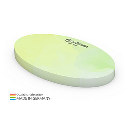 Geiger-Notes Haftnotiz Form aus 125 x 72 mm, 100 Blatt, inkl. Druck, Oval