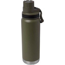 Fortis 700 ml RCS-zertifizierte, kohlensäure geeignete Kupfer-Vakuum Isolierflasche aus recyceltem Edelstahl, waldgrün