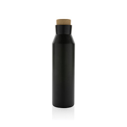 Gaia Vakuumflasche aus RCS recyceltem Stainless-Steel, schwarz
