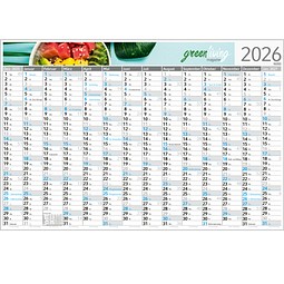 Geiger-Notes Wandplaner Horizont Recycling, blau