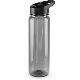 GILMORE. Sportflasche (750ml) aus recyceltem PET (100% rPET) mit glänzender transluzenter Oberfläche, Schwarz
