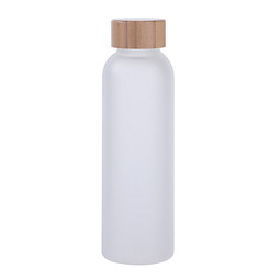 Trinkflasche mit Teesieb Bambus, beige bedruckt als Werbeartikel 365.207390