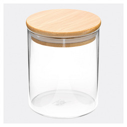 Glas-Vorratsdose ECO STORAGE S, Füllmenge ca. 450 ml,braun, transparent