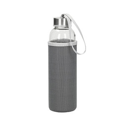 Glasflasche mit Hülle Pure, 0,5l, transparent