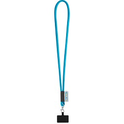GOSPORT. SET Lanyard TUBE Long (Ø 7 mm) mit 9 mm Auslösekarabiner und Handyhalterung, 304 - Hellblau