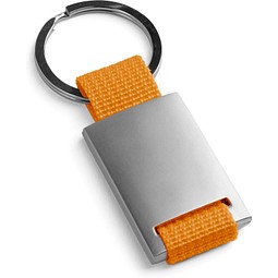 GRIPITCH. Schlüsselanhänger aus Metall und Gurtband, Orange