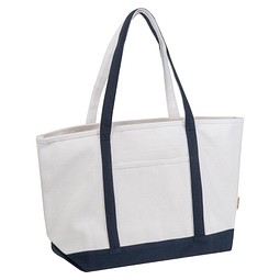 Große Tragetasche aus recycelter Baumwolle, beige