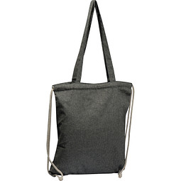 Gym-Cottonbag aus recycelter Baumwolle, schwarz