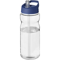 H2O Active® Base Tritan™ 650 ml Sportflasche mit Ausgussdeckel, transparentklar/blau