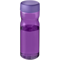 H2O Active® Eco Base 650 ml Sportflasche mit Drehdeckel, lila/ weiß