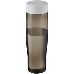H2O Active® Eco Tempo 700 ml Wasserflasche mit Drehdeckel, weiß/kohle