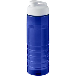 H2O Active® Eco Treble 750 ml Sportflasche mit Stülpdeckel & Trinkklappe, blau, weiß
