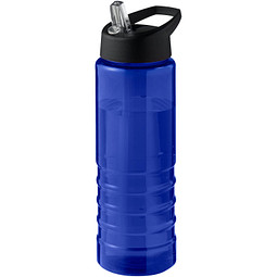 H2O Active® Eco Treble 750 ml Sportflasche mit Stülpdeckel & Trinktülle, blau, schwarz