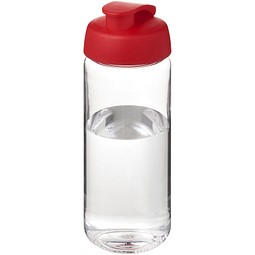 H2O Active® Octave Tritan™ 600-ml-Sportflasche mit Klappdeckel, transparentklar/rot