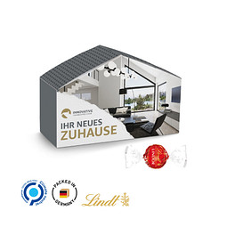 3D-Präsent Haus, Lindt LINDOR Milchkugeln, inkl. Druck