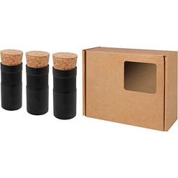 Hey Pots Schreibtisch-Garten-Kräutermischung, 3er-Set, schwarz